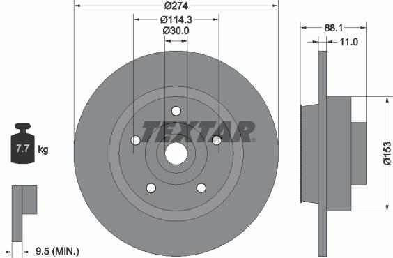 Textar 92232603 - Discofreno autozon.pro