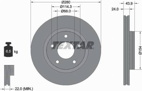 Textar 92232200 - Discofreno autozon.pro