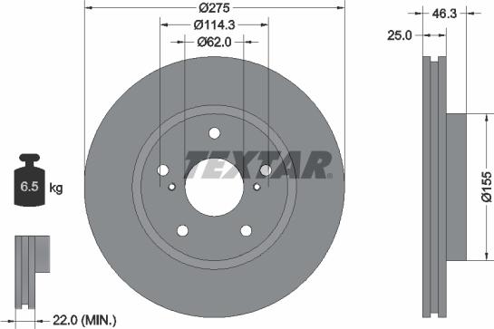 Textar 92232703 - Discofreno autozon.pro