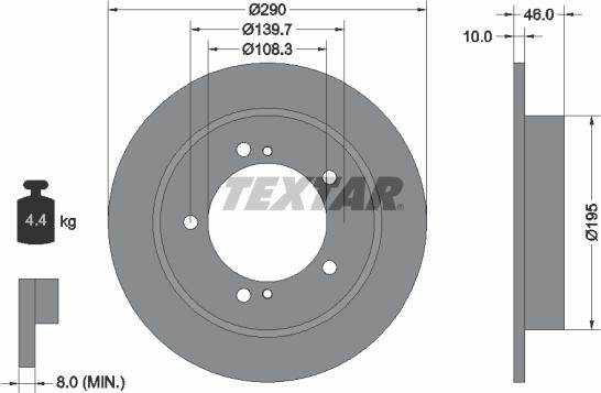 Textar 92237300 - Discofreno autozon.pro