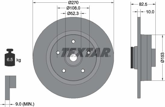 Textar 92237203 - Discofreno autozon.pro