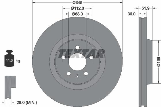 Textar 92229205 - Discofreno autozon.pro