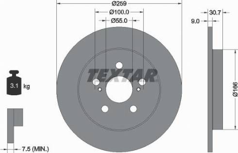 Textar 92224000 - Discofreno autozon.pro