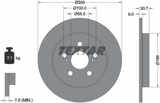 Textar 92224003 - Discofreno autozon.pro