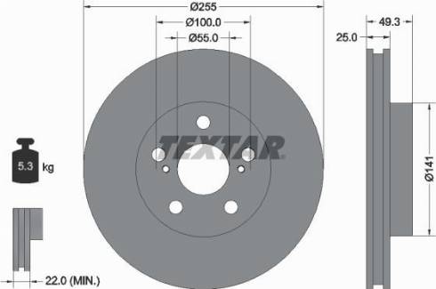 Textar 92225000 - Discofreno autozon.pro