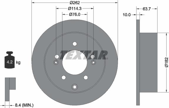 Textar 92226003 - Discofreno autozon.pro