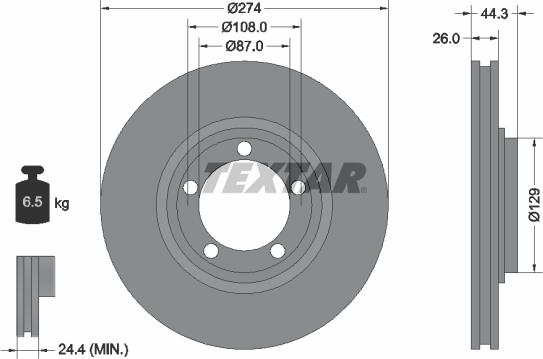 Textar 92221800 - Discofreno autozon.pro