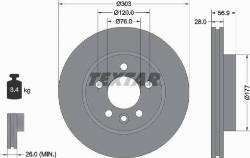 Textar 92228900 - Discofreno autozon.pro