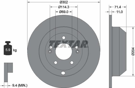 Textar 92223403 - Discofreno autozon.pro