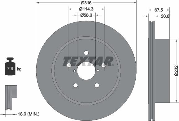 Textar 92227803 - Discofreno autozon.pro