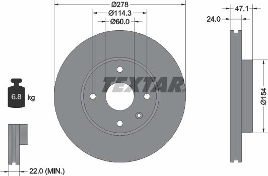 Textar 92227303 - Discofreno autozon.pro