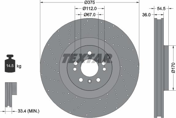 Textar 92279803 - Discofreno autozon.pro