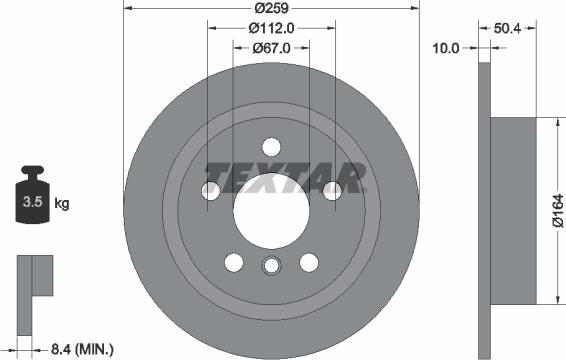 Textar 92279305 - Discofreno autozon.pro