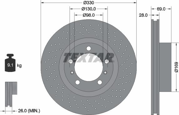 Textar 92279705 - Discofreno autozon.pro