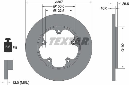 Textar 92274103 - Discofreno autozon.pro