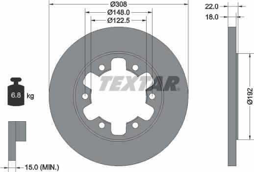 Textar 92275803 - Discofreno autozon.pro