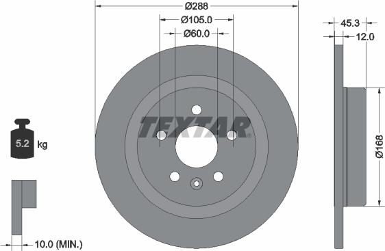 Textar 92275203 - Discofreno autozon.pro