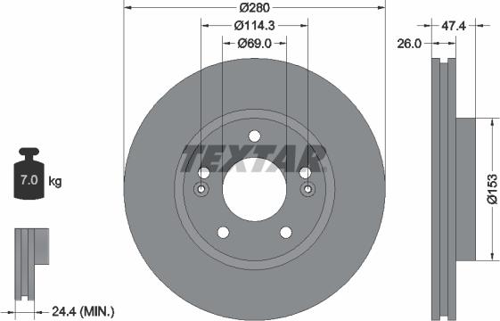 Textar 92271403 - Discofreno autozon.pro