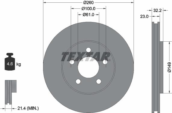 Textar 92271603 - Discofreno autozon.pro