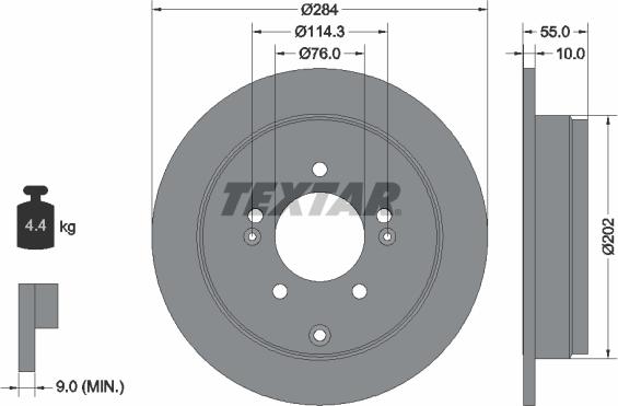 Textar 92271003 - Discofreno autozon.pro