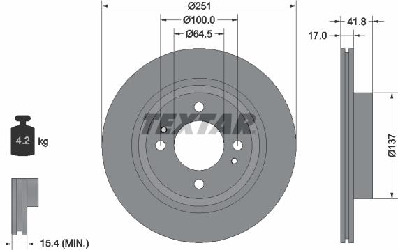 Textar 92278003 - Discofreno autozon.pro