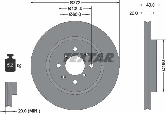 Textar 92278203 - Discofreno autozon.pro