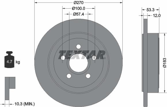 Textar 92277903 - Discofreno autozon.pro