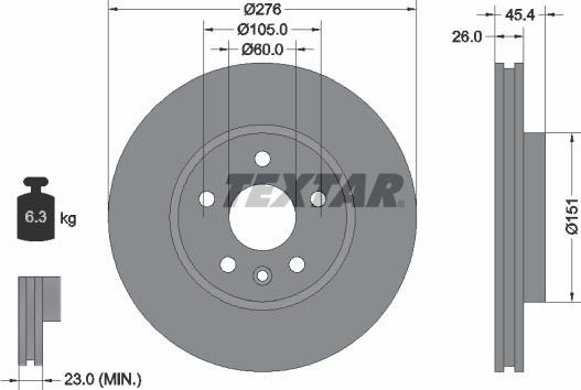 Textar 92277100 - Discofreno autozon.pro