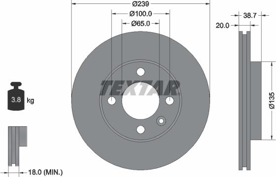 Textar 92012100 - Discofreno autozon.pro