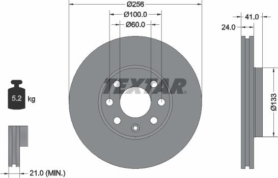 Textar 92091800 - Discofreno autozon.pro