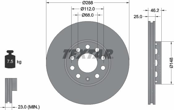 Textar 92057605 - Discofreno autozon.pro