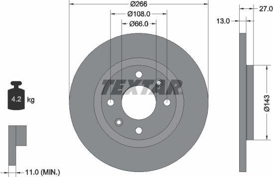 Textar 92089100 - Discofreno autozon.pro