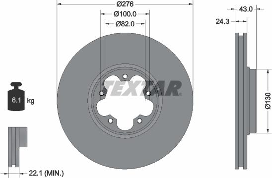 Textar 89006600 - Kit freno, Freno a disco autozon.pro