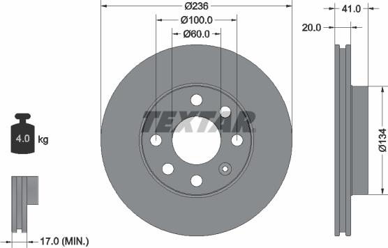 Textar 92029600 - Discofreno autozon.pro