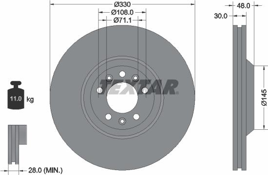 Textar 92129500 - Discofreno autozon.pro