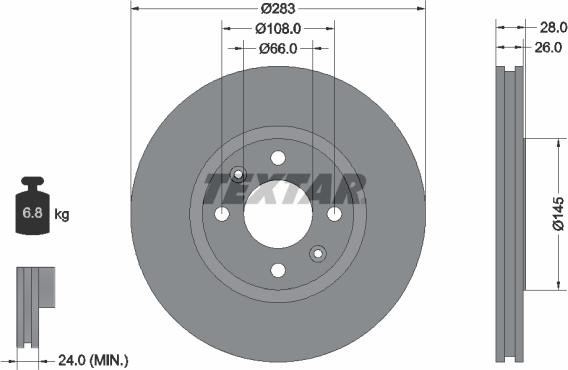 Textar 92078700 - Discofreno autozon.pro