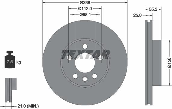 Textar 92074200 - Discofreno autozon.pro