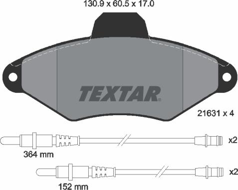 Textar 89003300 - Kit freno, Freno a disco autozon.pro