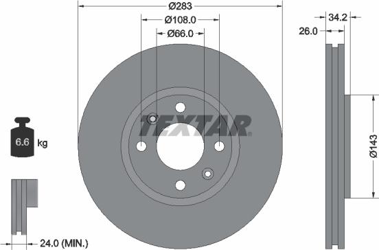 Textar 89014600 - Kit freno, Freno a disco autozon.pro