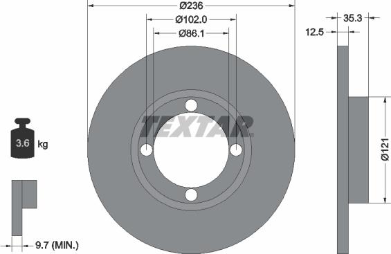 Textar 92100300 - Discofreno autozon.pro