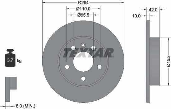 Textar 92092100 - Discofreno autozon.pro