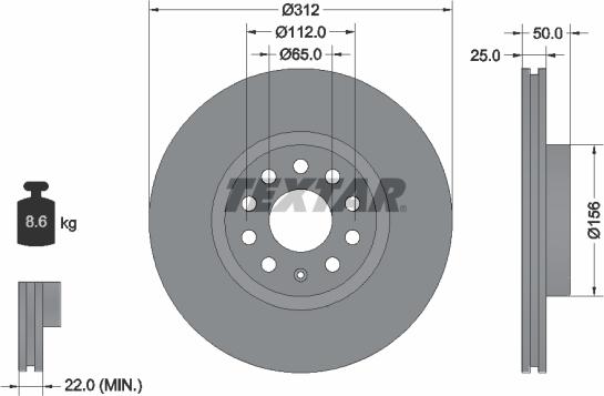 Textar 92120500 - Discofreno autozon.pro