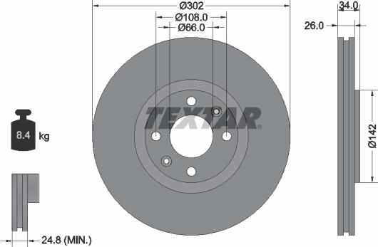 Textar 92133200 - Discofreno autozon.pro