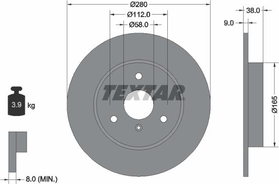 Textar 92097603 - Discofreno autozon.pro