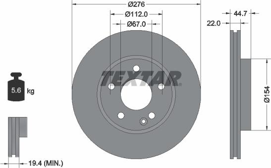 Textar 92131903 - Discofreno autozon.pro