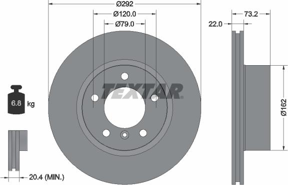 Textar 89017100 - Kit freno, Freno a disco autozon.pro