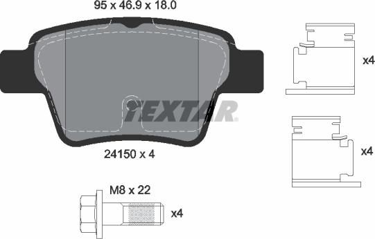 Textar 89017700 - Kit freno, Freno a disco autozon.pro