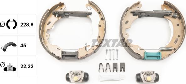 Textar 84049401 - Kit ganasce freno autozon.pro