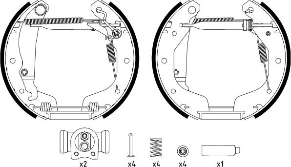 Textar 84044801 - Kit ganasce freno autozon.pro