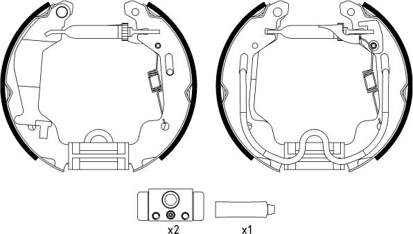 Textar 84058000 - Kit ganasce freno autozon.pro